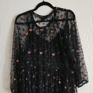 Torrid - Sheer Embroidered Dress Size 3X
